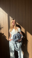 תיק מייפל טקסט כחול