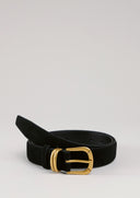 חגורת עור  אלכסה שחורה