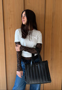 תיק סאליון קווילטי שחור